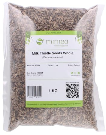 Mimea Milk Thistle Seeds Whole | 1kg | Quality Ingredients | Natural | No Additives | Liver Support