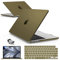 IBENZER Compatible with 2025 2024 2023 2022 MacBook Air 13 inch Case M4 A3240 M3 A3113 M2 A2681, Hardshell Case & KeyboardCover & ScreenFilm & Type-C for Mac Air 13.6, Olive Green, AT13-KK-OLGN+2TC