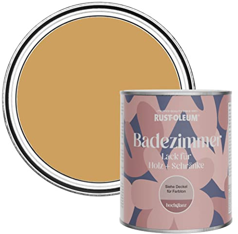 Rust-Oleum Yellow Moisture Resistant Bathroom Wood and Cabinet Paint in Gloss Finish - Dijon 750ml