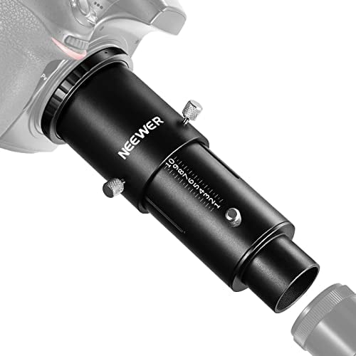 NEEWER Adattatore per Fotocamera per Telescopio Variabile da 1,25 e Kit Tubo di Estensione da 1,25, Compatibile con Nikon e Telescopio Oculare per l'Astrofotografia di Messa a Fuoco