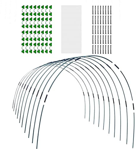ZYWUOY Pflanzenstütze, Gartenpfahl-Set, DIY-Pflanzenstütze aus Fiberglas, Rahmen für Gewächshaus, Reifen für Garten
