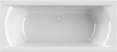 Ben Naria Design Badewanne 170x75 cm - Glänzend Weiß - Eingebaute Badewanne - Acryl - Spa, für 2 Personen - Einbau Badewannen