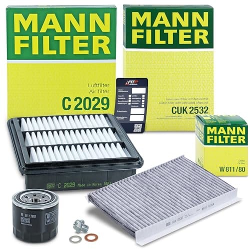 MANN-FILTER Inspektionspaket Filterset 1x Ölfilter, 1x Luftfilter, 1x | Kompatibel mit: HYUNDAI i30, i30 Kombi, KIA CEE'D, CEE'D Schrägheck, CEE'D SW, PRO CEE'D