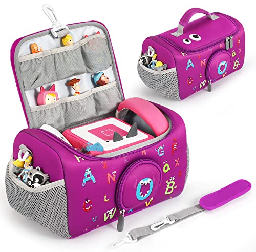 OUKNAK Tragetasche für Toniebox Starter Set, Aufbewahrungstasche für Audio Player, Tragebox für Zubehör, Reisetasche (Violett)
