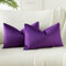 JOTOM Samt Kissenbezug Kissenhülle Sofakissen Dekokissen Kissenbezüge für Sofa Wohnzimmer Schlafzimmer 2er Set 40x60 cm Lila