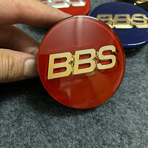 THOMIX 4 Stück Nabendeckel für BBS 56MM, Verschleißfest Und Langlebig Radnabenabdeckung Center Radkappen Radnabendeckel Mit Logo Zierdeckel Zubehör,A