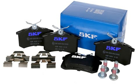 SKF Scheibenbremse Bremsbelag mit Zubehör VKBP 90001-4er Set - Position Hinterachse Höhe 77 mm Länge 134 mm Breite 83 mm Dicke 16,6 mm - OE Qualität | Kompatibel mit: AUDI A1, A1 Sportback, A2, A3, A3, A3 Cabriolet, A3 Sportback, A4 B5, A4 B5 Avant, A4 B6, A4 B6 Avant