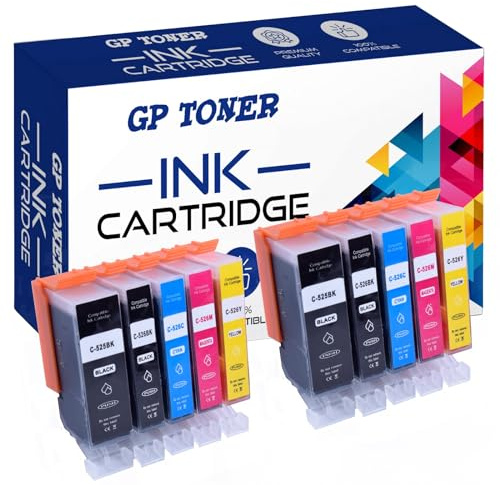 GP TONER DRUCKER PATRONEN für, IP4850 IP4950 IX6550 MG5150 MG5250 MG5350 Set CMYK x2