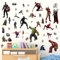 Superhelden-Wandaufkleber, 3D-Tapetenaufkleber für Kinder, DIY, kreative Wandaufkleber, Aufkleber, Kinderzimmer, Schlafzimmer, Wohnzimmer, Kinderzimmer, Hintergrund, Wanddekoration, abnehmbare
