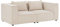 Juskys modulares Sofa Domas S - Couch für Wohnzimmer - 2 Sitzer mit Armlehnen & Kissen - 130 kg belastbar pro Sitz - Möbel Garnitur Cord Beige