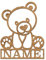 codiarts. Namensschild | Wandbild | Kinderzimmer | Kindertür | personalisierbar mit Namen | selbstklebend (Bär)