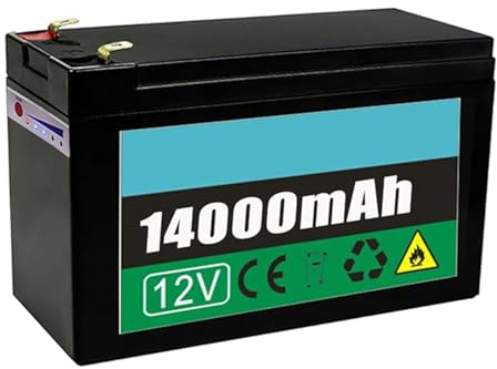 JHKZUDG Batterie Au Lithium-ION 12V 14Ah,Batterie De Rechange De Remplacement 12V,pour Batterie De Secours De Voiture Jouet Électrique 12 Volts,Taille 150X96x65mm