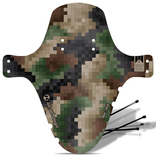Riesel Design 1x Mudguard - kol:OSS - XL MTB Schutzblech inkl. Kabelbinder/Stylischer MTB Schmutzfänger/Mountainbike Schutzblech als Spritzschutz für alle Radgrößen