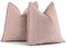ZWJD Dusty Pink Kissenbezug 50x50 2er Set Chenille Kissenbezüge Sofakissen Kissenhüllen mit elegantem Design, weiche und luxuriöse dekorative Dekokissen für Couch, Bett und Heimdekoration