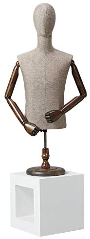 Schaufensterpuppe, männliche Schneiderpuppe mit Kopf, Schaufensterpuppen-Torso, Schneider-/Schneiderpuppe zum Ausstellen von Herrenmänteln, Jacken, T-Shirts, Westen