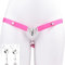 Keuschheitskäfig Herren mit Anti-Fall Chastity Belt Sissy Fake Frau Peniskäfig Falt Inverted Cock Cage Clip Male Groß SM Sex Spielzeug für die Männer (Pink,3233+Belt)