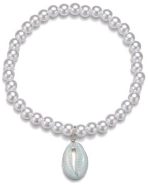 GoDdis Bracelets De Cheville Pour Femme Extensible En Perles De Coquille Acrylique Lumineuse, 2 Pièces, Pour Dames Et Filles, Fête À La Plage