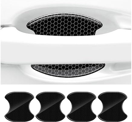 JNNJ 4 Piezas Protectores para Manilla Coche, Película Protección De Universal Antiarañazos De La Taza La Manija, Protector Taza De La Puerta del Coche Protege El Manillar contra Rasguños(8x8cm)