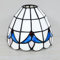 Fiunkes 6 Zoll Ersatzlampenschirm aus blau-weißem Glas, Kleiner Lampenschirm aus Buntglas im Tiffany-Stil für Tischlampen, Deckenlampen, Stehlampen, Nachtlampen, Insellampen,Largehole