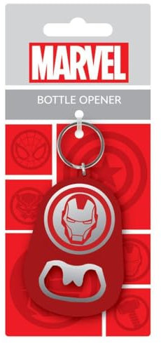 Marvel Iron Man Flaschenöffner Schlüsselanhänger, rot / silber, Einheitsgröße