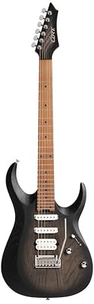 Cort X700 Triality - Chitarra elettrica a 6 corde, ad alte prestazioni, colore: nero