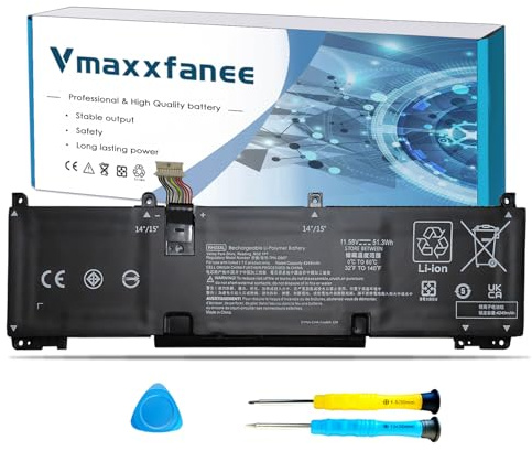 Vmaxxfanee 51.3Wh RH03XL Laptop Battery Replacement for HP EliteBook 640 G9 G10/650 G10/655 G10 Probook 440 G10/445 G10 G10/450 G9 G10/455 G10/460 Series 11.58V
