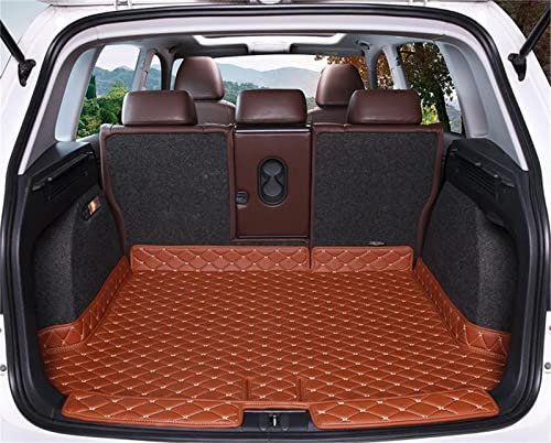 Maletero Cubierta Impermeable Esteras De Cuero Maletero Bandeja Protectora Antisuciedad Accesorios Revestimiento Carga Estilo Para VW Para Tiguan 2017 2018 2019 Coche Cuero Forro Alfombrillas(3)