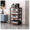 audio rack hifi regal 5-stöckiger Audio-Video-Medienständer Mit Großer Kapazität Für Unterhaltungs-Stereokomponenten, Rollender Stereoständer Auf Rädern, AV-Schrank Regal Für Elektronische Geräte(#1)