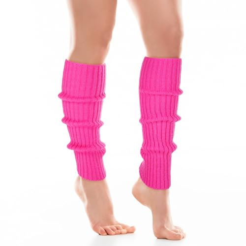 Gjinxi Leg Warmers for Women, Leg Warmers y2k 80s Neon Ribbed Leg Socks Long Socks, Retro Women 80s Adult Ribbed Knitted Leg Warmers Crochet Long Boot Socks for Eighty's Party Sports Yoga
