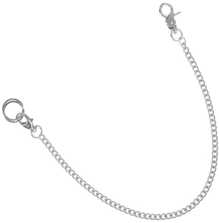LIFKOME Taschenuhrkette 1 Stück aus Edelstahl Silberne, mit Schnalle | Plattierte Oberfläche, Glattes Design, für Tägliches Styling und Tanzpartys, für Kleidung und Gürtel