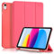 4UBonLife Cover Per iPad (A16) 11a Generazione 11 Pollici 2025, iPad 10a Generazione10,9 2022 con Portapenna, Custodia Protettiva Sottile con Retro Rigido Traslucido Guscio Case, Anguria Rossa