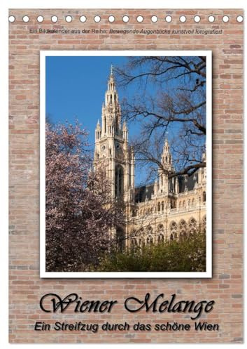 Wiener Melange - Ein Streifzug durch das schöne Wien (Tischkalender 2026 DIN A5 hoch), CALVENDO Monatskalender: Ansichten von Wien - Bewegende Augenblicke kunstvoll fotografiert (CALVENDO Orte)