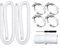 Manguera de bomba de piscina de 32 mm, tubo de agua flexible de polietileno blanco de 1,5 m con clips de seguridad de acero inoxidable y conector de manguera para equipo de piscina, sistema de riego