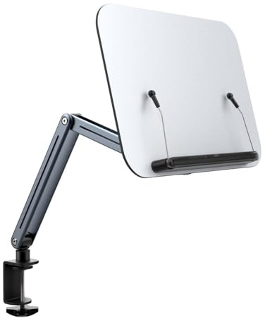 KAQNTUD MultiAngle Swivels Laptop Arm Mount, Ergonomische Lesehalterung mit Clip für Tablets und Notebook mit solidem Clip
