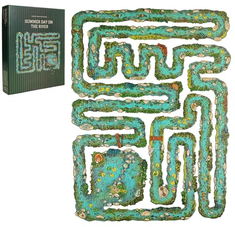 Valicaer Summer Day on the River Puzzle,All Edge Jigsaw Puzzle,the Clearly Impossible Puzzles,501 Piece Fidget Puzzles for Adults and Families, High Difficulty River Themed Artwork