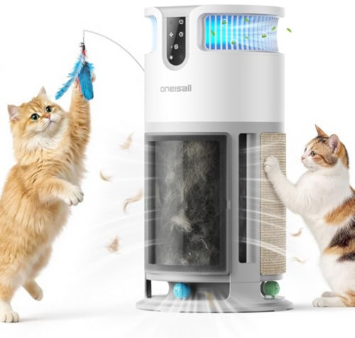 oneisall Purificadores de aire PP04 para mascotas domésticas, filtros lavables HEPA, habitación grande de hasta 3000 pies cuadrados, purificador de aire para pelos de mascotas,