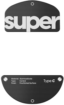 Pulsar Gaming Gears Superglide Type-C Maus-Skates für Susanto-X, Schwarz | Mikrotexturierte Kontrollfläche, Sanftes Gleiten, Präzise Stoppkontrolle, Robustes Aluminosilikatglas, Abgerundete Kanten