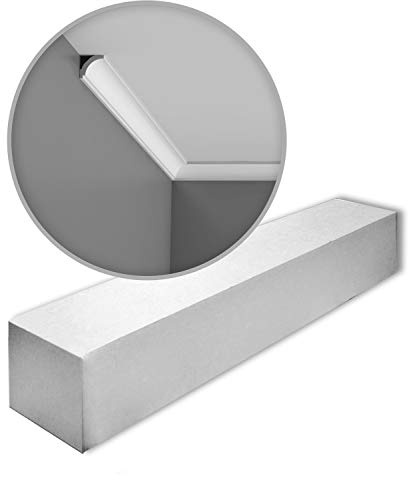 Orac Eckleisten CX115-box-10 200 cm x 3 cm x 2,9 cm aus extrudiertem Polystyrol (HDPS) vorgrundiert 10 Leisten / 20 m