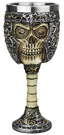 Novelty 3D Tasse de Crâne Gobelet Squelette Décoratif Mug Cup Gothique en Acier Inoxydable Coupe à Café Thé Bière Verre à Vin Mug de Bureau Maison Voyage pour Halloween Noël Anniversaire Partie