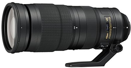 Nikon AF-S NIKKOR 200-500mm f/5.6E ED VR Super telephoto zoom lens in FX format, black [Nital Card: -