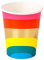 Talking Tables Packung mit 8 Partybechern aus Regenbogenpapier, Geburtstagsparty für Kinder oder Erwachsene | Recycelbares und Einweggeschirr | Volumen: 250ml (9oz)