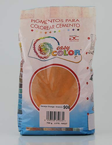 Easy Color pigmento Naranja 906 para cemento, mortero y hormigón (Óxido de Hierro) (Naranja 906)
