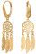 ANDANTE 925 Sterling Silber Gold Damen Ohrringe Ohrhänger ** Traumfänger mit Federn ** Boho Chic Stil