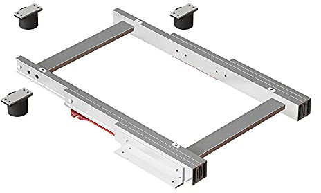 Emuca - Coulisses ATIM pour Table coulissante pour Meuble de Cuisine, Comptoir de Cuisine Coulissant, L300mm, Aluminium, Anodisé Mat