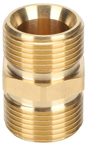Hochdrucksprüher-Adapter, Metrischer M22 14 mm männlich auf M22 14 mm Außengewindeanschluss, Messing Schlauch-Verbinder Adapter Kupplung für Hochdruckreiniger