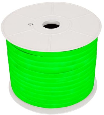LEDKIA LIGHTING LED-Streifenrolle Neon Dimmbar 220V 50m Grün Halbrund 180° 7.5W/m Schnitt 100cm IP67 Grün