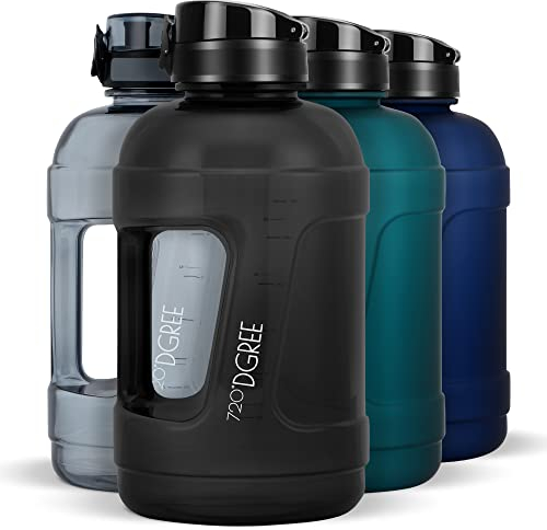 720°DGREE Fitness Trinkflasche mit Griff “uberBottle Jug“ - 2300ml - BPA-Frei, Auslaufsicher - Große XXL Wasserflasche für Sport, Gym, Workout, Training - Fitnessflasche, Sportflasche, Gymflasche
