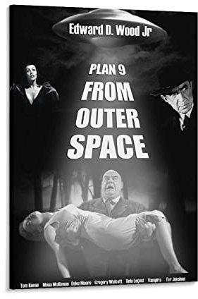 Filmposter Plan 9 From Outer Space Vintage Movie Poster and Wall Art Picture Print Modern Family Bedroom Decor Poster 30 x 45 cm
