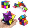 2 in 1 Mehrfarbig Zauberwürfel Set,Stern Zauberwürfel,Infinity Würfel,Knobelspiel für Stress und Angst Abbauen,3D Puzzle Magic Star Cube für Erwachsene und Kinder