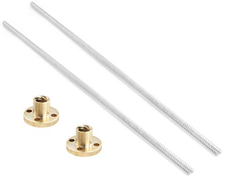 2 Stück SIMAX3D T8 gewindespindel 320mm mit T8 Mutter für 3D-Drucker T8 Stab Z Achse